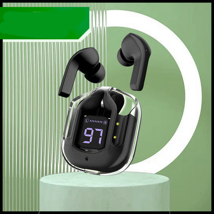 Neues Mini-transparentes drahtloses Bluetooth-Headset Digitalanzeige ENC Rauschunterdrückung True Wireless Sportmusik