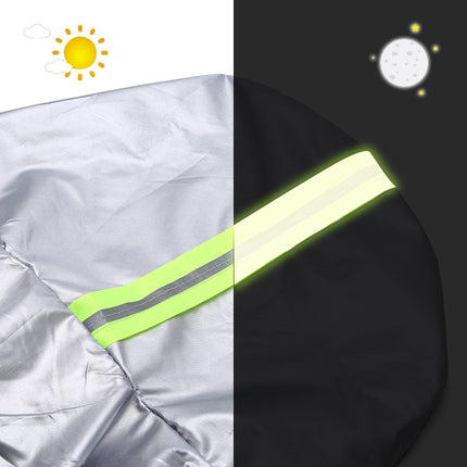 Universal Full Car Covers Full Sedan Covers Sonnenschutz Schutz Polyester Abdeckung mit reflektierendem Streifen SUV Seda Pickup S-XXL