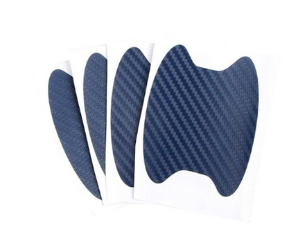 Set of 4 carbon fiber door stickers, scratch-resistant car handle stickers