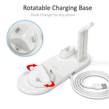 Drei in einem kabellosen Ladegerät