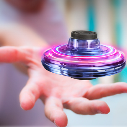 Mini Fingertip Gyro Interaktives Dekompressionsspielzeug Drohne LED UFO Typ Fliegender Hubschrauber Spinner Spielzeug Kinder