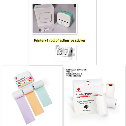 Portable Mini Thermal Label Printer Home Photo Printer Student Wrong Question Printer Bluetooth Mini Label Printer Price Tag