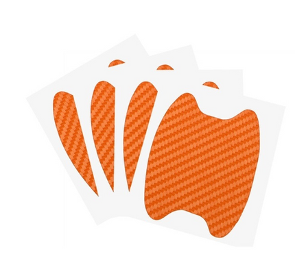 Set of 4 carbon fiber door stickers, scratch-resistant car handle stickers