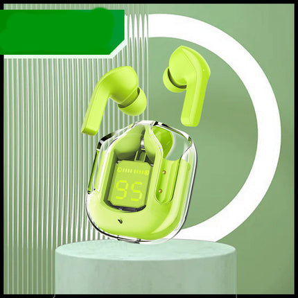 Neues Mini-transparentes drahtloses Bluetooth-Headset Digitalanzeige ENC Rauschunterdrückung True Wireless Sportmusik