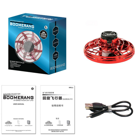 Mini Fingertip Gyro Interaktives Dekompressionsspielzeug Drohne LED UFO Typ Fliegender Hubschrauber Spinner Spielzeug Kinder