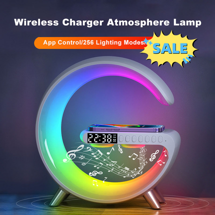2023 Neue intelligente LED-Lampe Bluetooth Speake Wireless Charger Atmosphere Lamp App Control für Schlafzimmer Wohnkultur